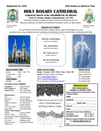 Holy Rosary Bulletin 2023-09-24
