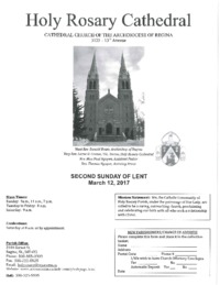 Holy Rosary Cathedral Bulletin 2017-03-12
