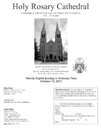 Holy Rosary Bulletin 2017-10-15