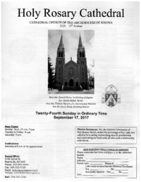 Holy Rosary Cathedral Bulletin 2017-09-17